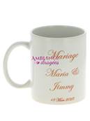 Mug Mariage Fleur Personnalisé