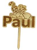 Cake Topper Bois Personnalisé Winnie l'Ourson - Cake Topper Anniversaire