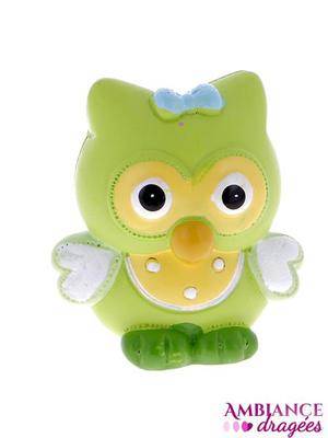 Figurine hibou vert