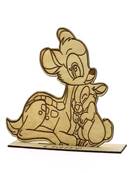 Dcoration Bois Bambi et Pampan Personnalis - Centre de Table Bois 