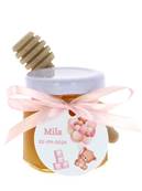 Mini Pot de Miel Personnalis Ourson Rose