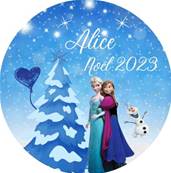 Boule Noël Personnalisée Reine des Neiges