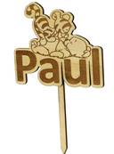 Cake Topper Bois Personnalisé Winnie l'Ourson - Cake Topper Anniversaire