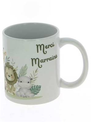 Mug Jungle Parrain Marraine Personnalisé.