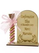 Cadeau Parrain Marraine Éprouvette Bois Personnalisé Colombe - Dragées Colombe