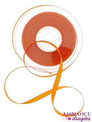 Ruban satin orange x 6 mm